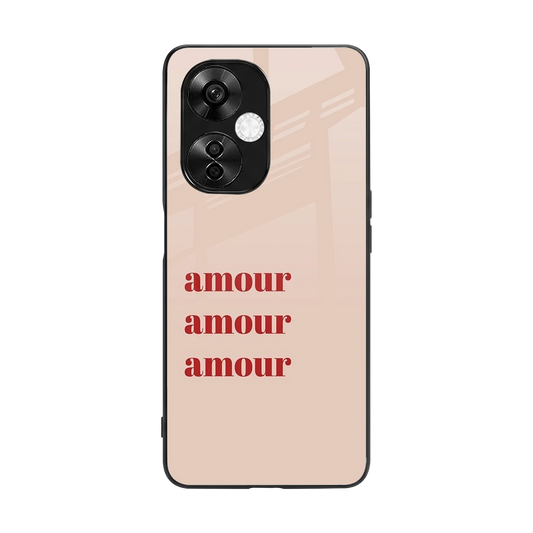 Amore Bliss back phone cover | glass case for oneplus nord ce 3 lite