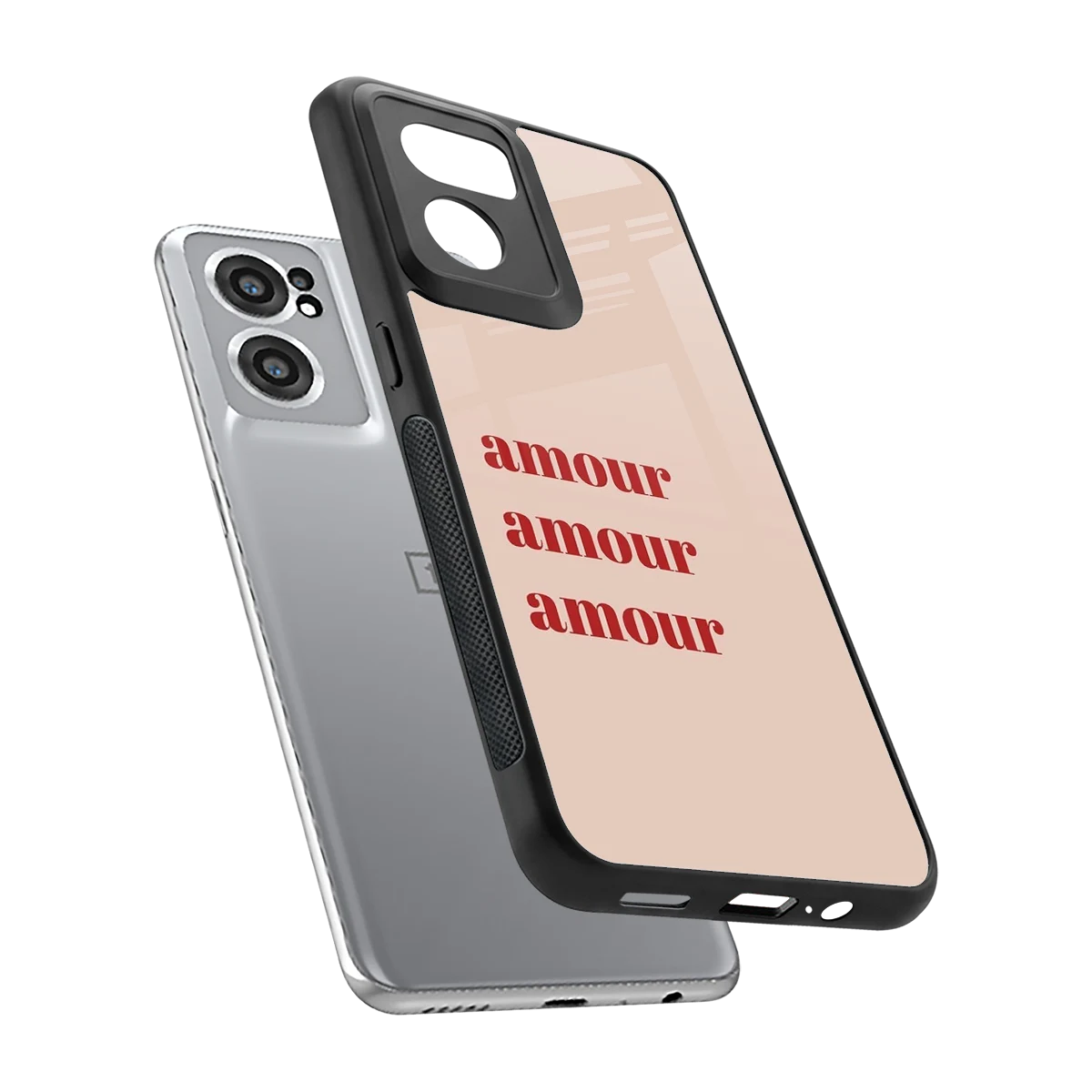 Amore Bliss sleek oneplus nord ce 2 cover with tempered glass back and TPU edges