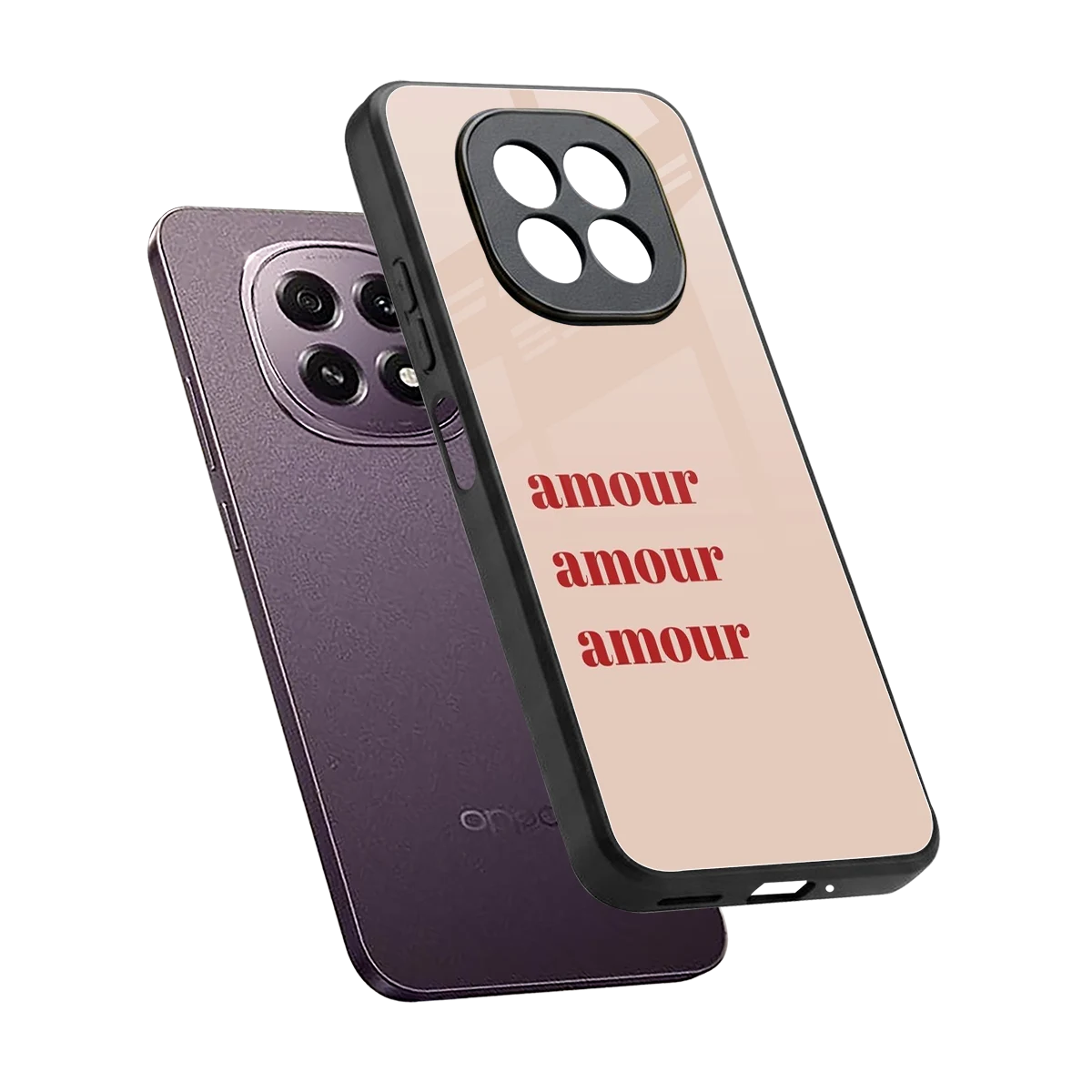 Amore Bliss sleek oppo f29 5g cover with tempered glass back and TPU edges