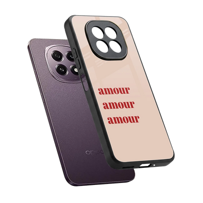 Amore Bliss sleek oppo f29 5g cover with tempered glass back and TPU edges