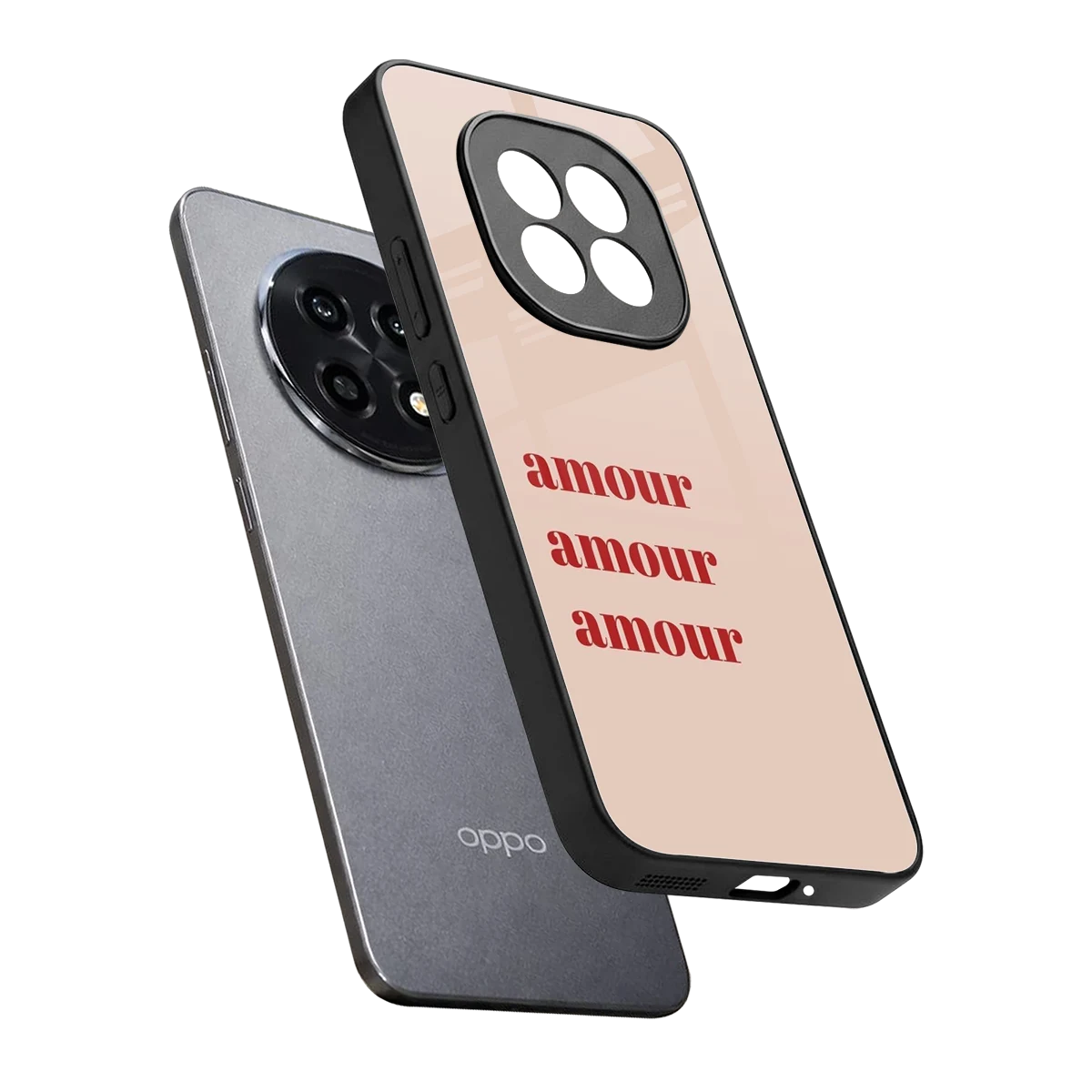 Amore Bliss sleek oppo f29 pro 5g cover with tempered glass back and TPU edges