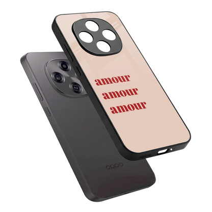 Amore Bliss sleek oppo f31 pro 5g cover with tempered glass back and TPU edges