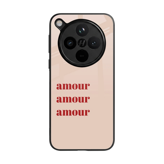 Amore Bliss back phone cover | glass case for oppo find x8