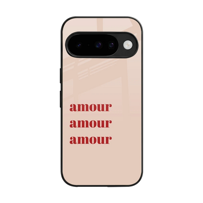 Amore Bliss back phone cover | glass case for google pixel 10