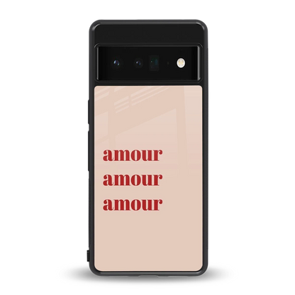 Amore Bliss back phone cover | glass case for google pixel 6 pro