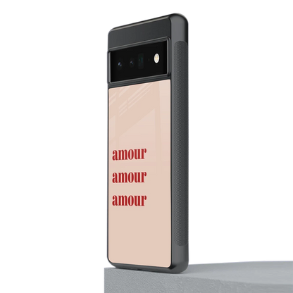 Amore Bliss stylish phone case for google pixel 6 pro | glossy glass and slim fit