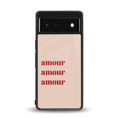 Amore Bliss back phone cover | glass case for google pixel 6