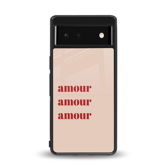 Amore Bliss back phone cover | glass case for google pixel 6
