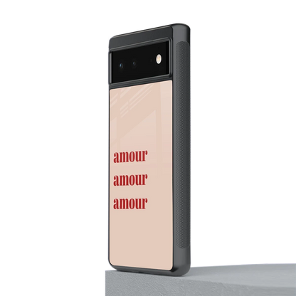 Amore Bliss stylish phone case for google pixel 6a | glossy glass and slim fit