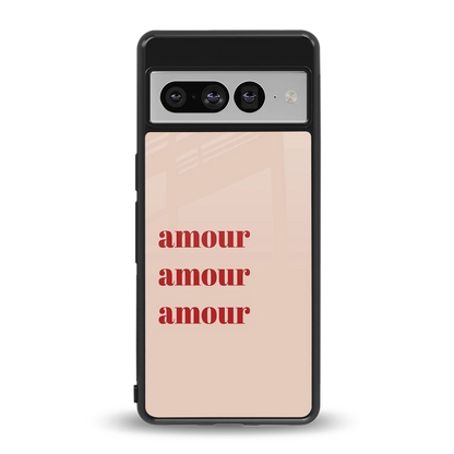 Amore Bliss back phone cover | glass case for google pixel 7 pro