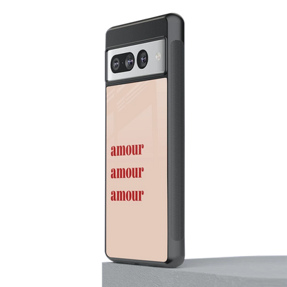 Amore Bliss stylish phone case for google pixel 7 pro | glossy glass and slim fit