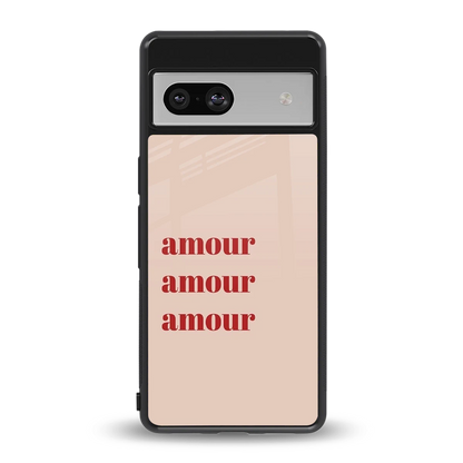 Amore Bliss back phone cover | glass case for google pixel 7a