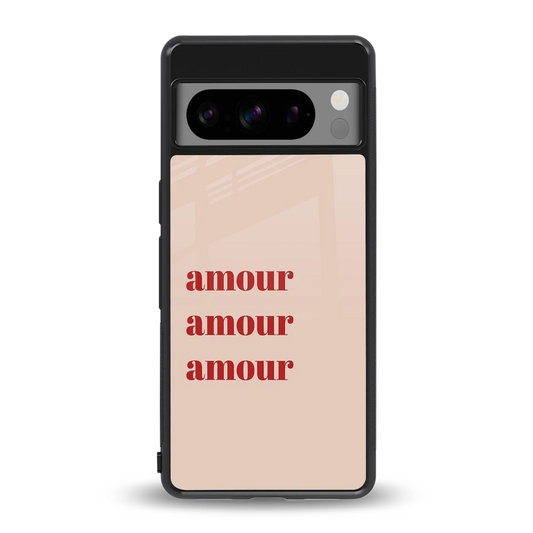 Amore Bliss back phone cover | glass case for google pixel 8 pro