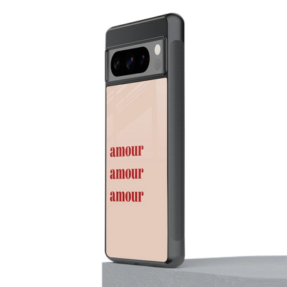 Amore Bliss stylish phone case for google pixel 8 pro | glossy glass and slim fit