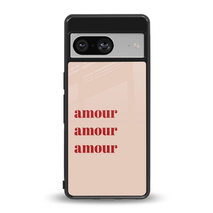 Amore Bliss back phone cover | glass case for google pixel 8
