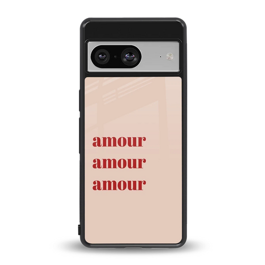Amore Bliss back phone cover | glass case for google pixel 8