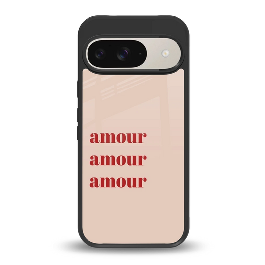 Amore Bliss back phone cover | glass case for google pixel 9