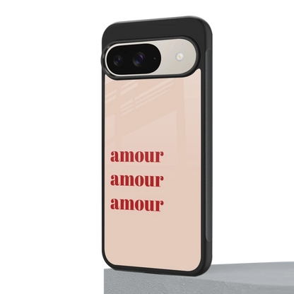 Amore Bliss google pixel 9 mobile cover | shockproof glass phone case
