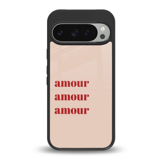 Amore Bliss back phone cover | glass case for google pixel 9 pro