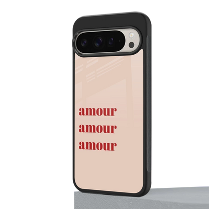 Amore Bliss google pixel 9 pro mobile cover | shockproof glass phone case