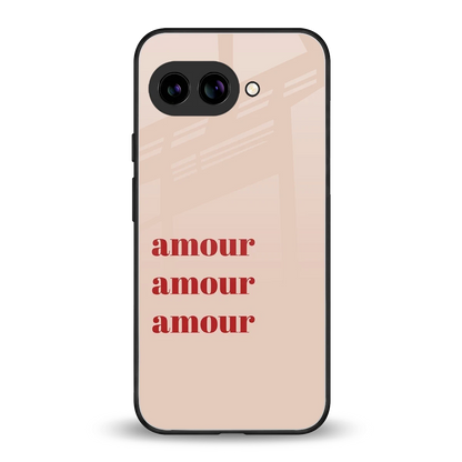Amore Bliss back phone cover | glass case for google pixel 10a