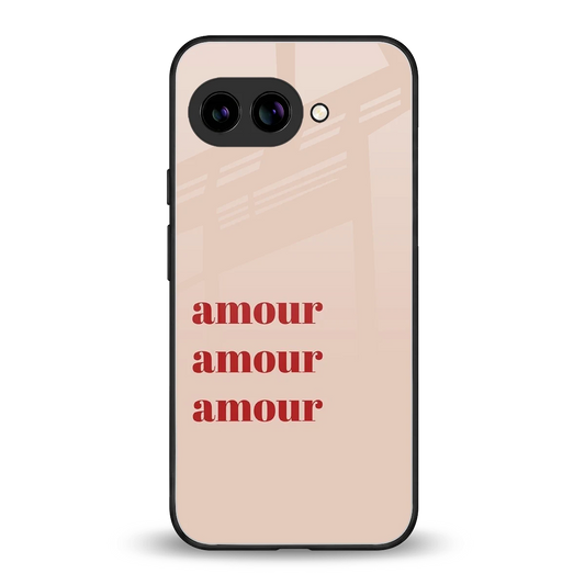 Amore Bliss back phone cover | glass case for google pixel 10a