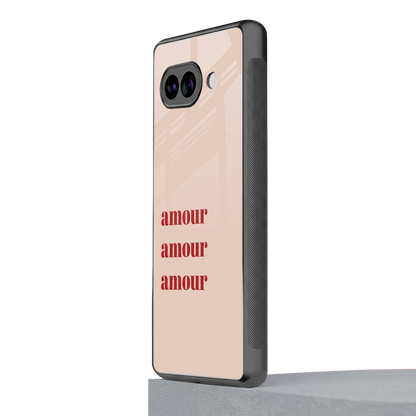 Amore Bliss google pixel 10a mobile cover | shockproof glass phone case