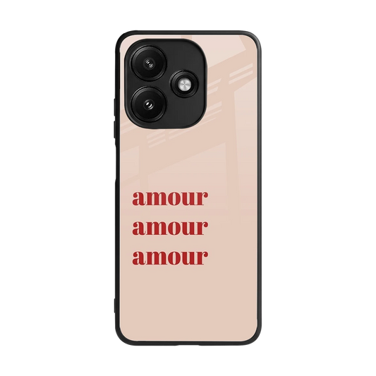 Amore Bliss back phone cover | glass case for redmi 12 5g