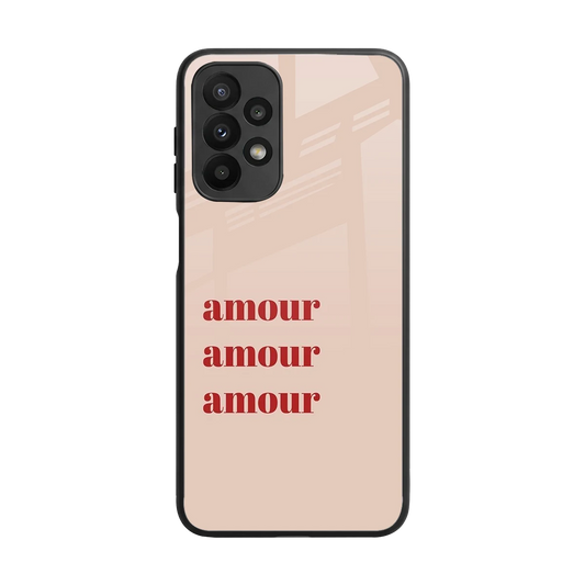 Amore Bliss back phone cover | glass case for samsung galaxy a23