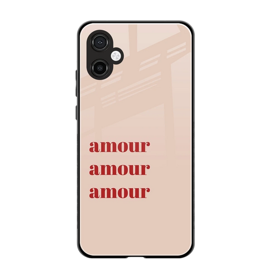 Amore Bliss back phone cover | glass case for samsung galaxy a06 5g