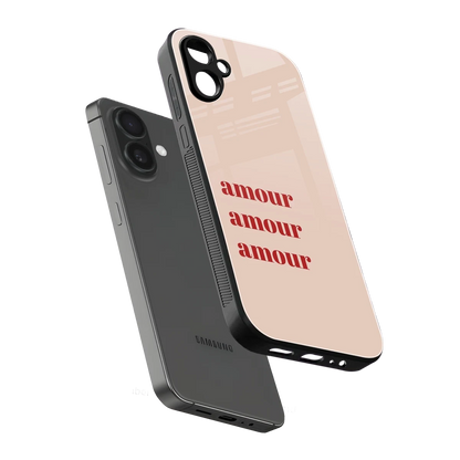 Amore Bliss sleek samsung galaxy a06 5g cover with tempered glass back and TPU edges