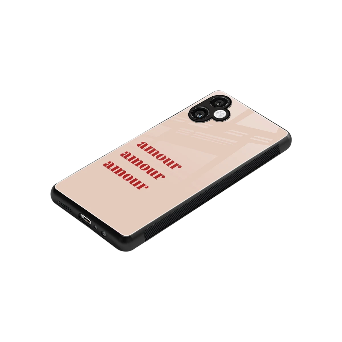 Amore Bliss stylish phone case for samsung galaxy a06 5g | glossy glass and slim fit