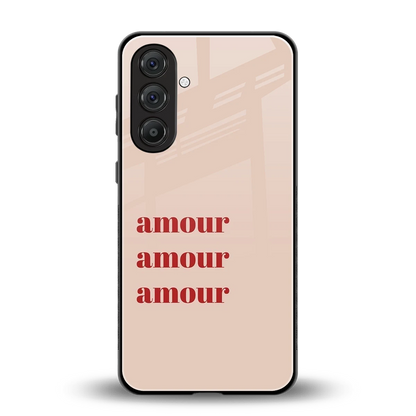 Amore Bliss back phone cover | glass case for samsung galaxy m35 5g