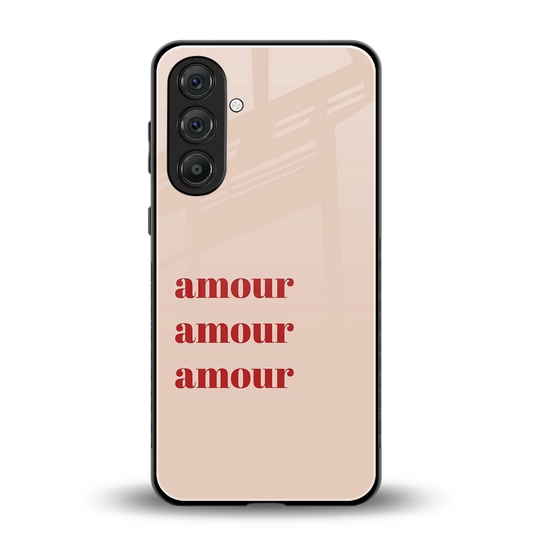 Amore Bliss back phone cover | glass case for samsung galaxy m35 5g