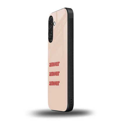 Amore Bliss samsung galaxy m35 5g mobile cover | shockproof glass phone case