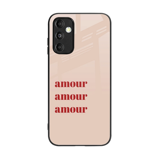 Amore Bliss back phone cover | glass case for samsung galaxy m14 5g