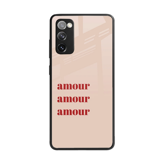 Amore Bliss back phone cover | glass case for samsung galaxy s20 fe