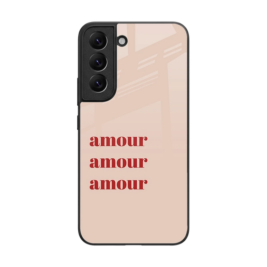 Amore Bliss back phone cover | glass case for samsung galaxy s22