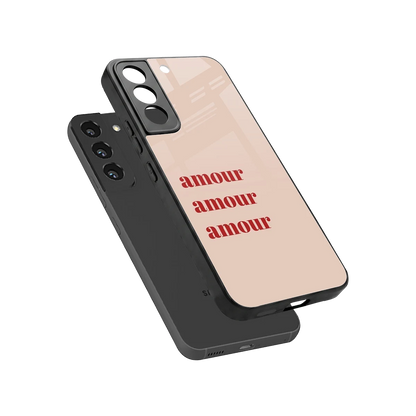 Amore Bliss sleek samsung galaxy s22 cover with tempered glass back and TPU edges