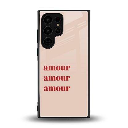 Amore Bliss back phone cover | glass case for samsung galaxy s23 ultra