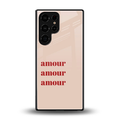 Amore Bliss back phone cover | glass case for samsung galaxy s25 ultra