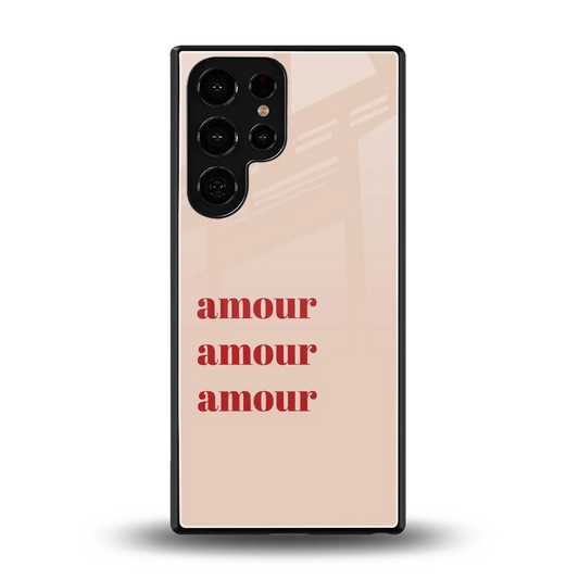 Amore Bliss back phone cover | glass case for samsung galaxy s25 ultra