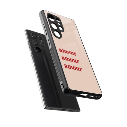 Amore Bliss sleek samsung galaxy s25 ultra cover with tempered glass back and TPU edges