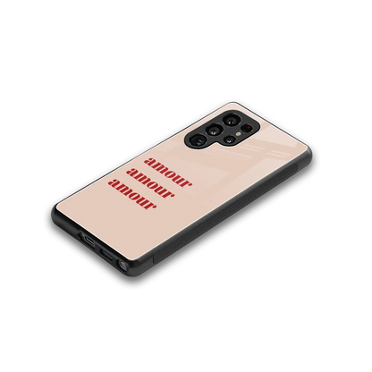 Amore Bliss stylish phone case for samsung galaxy s25 ultra | glossy glass and slim fit