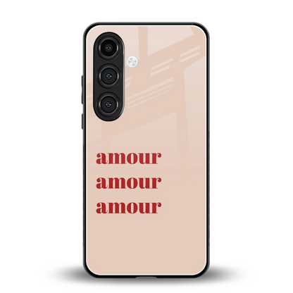 Amore Bliss back phone cover | glass case for samsung galaxy s23 fe