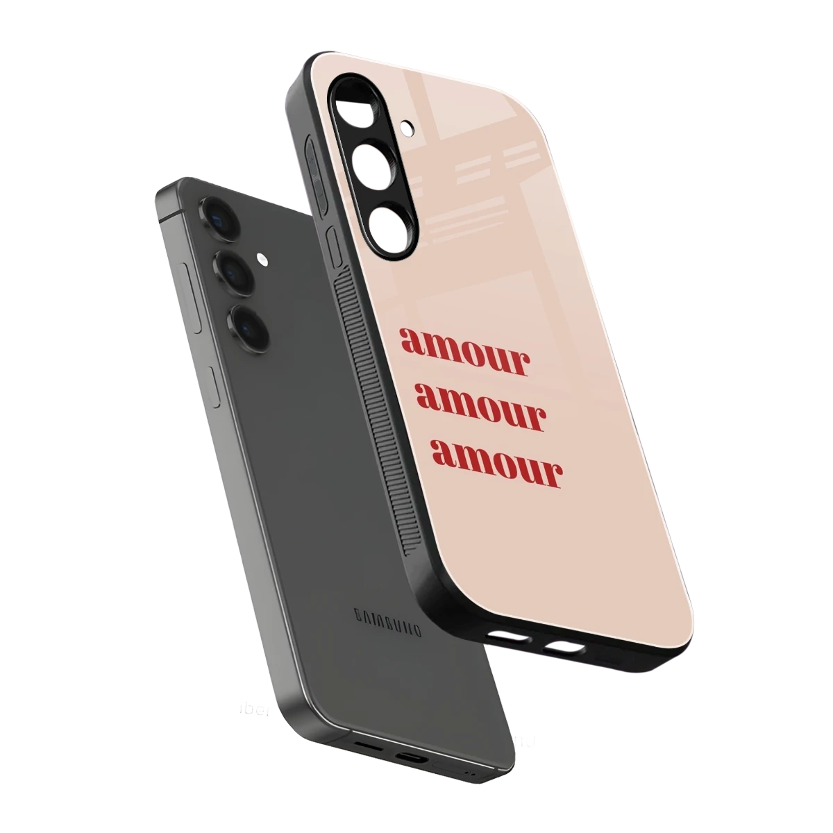 Amore Bliss sleek samsung galaxy s25 cover with tempered glass back and TPU edges