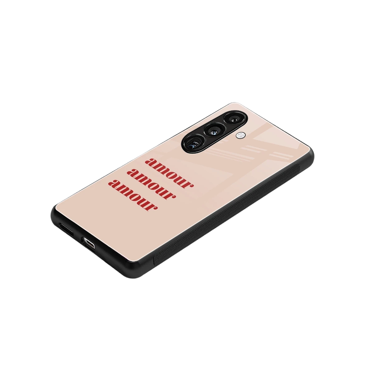 Amore Bliss stylish phone case for samsung galaxy s23 fe | glossy glass and slim fit