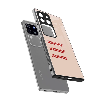 Amore Bliss sleekvivo v30 pro cover with tempered glass back and TPU edges