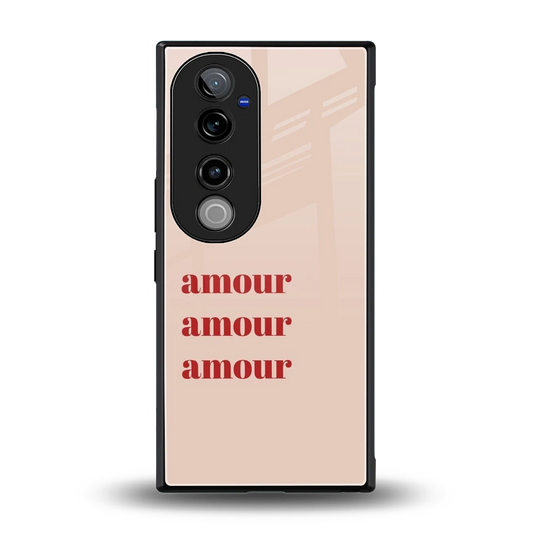 Amore Bliss back phone cover | glass case for vivo v40 pro