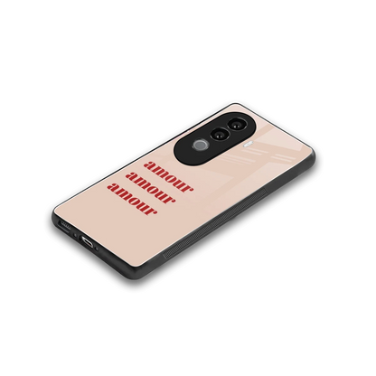 Amore Bliss stylish phone case for vivo v40e | glossy glass and slim fit